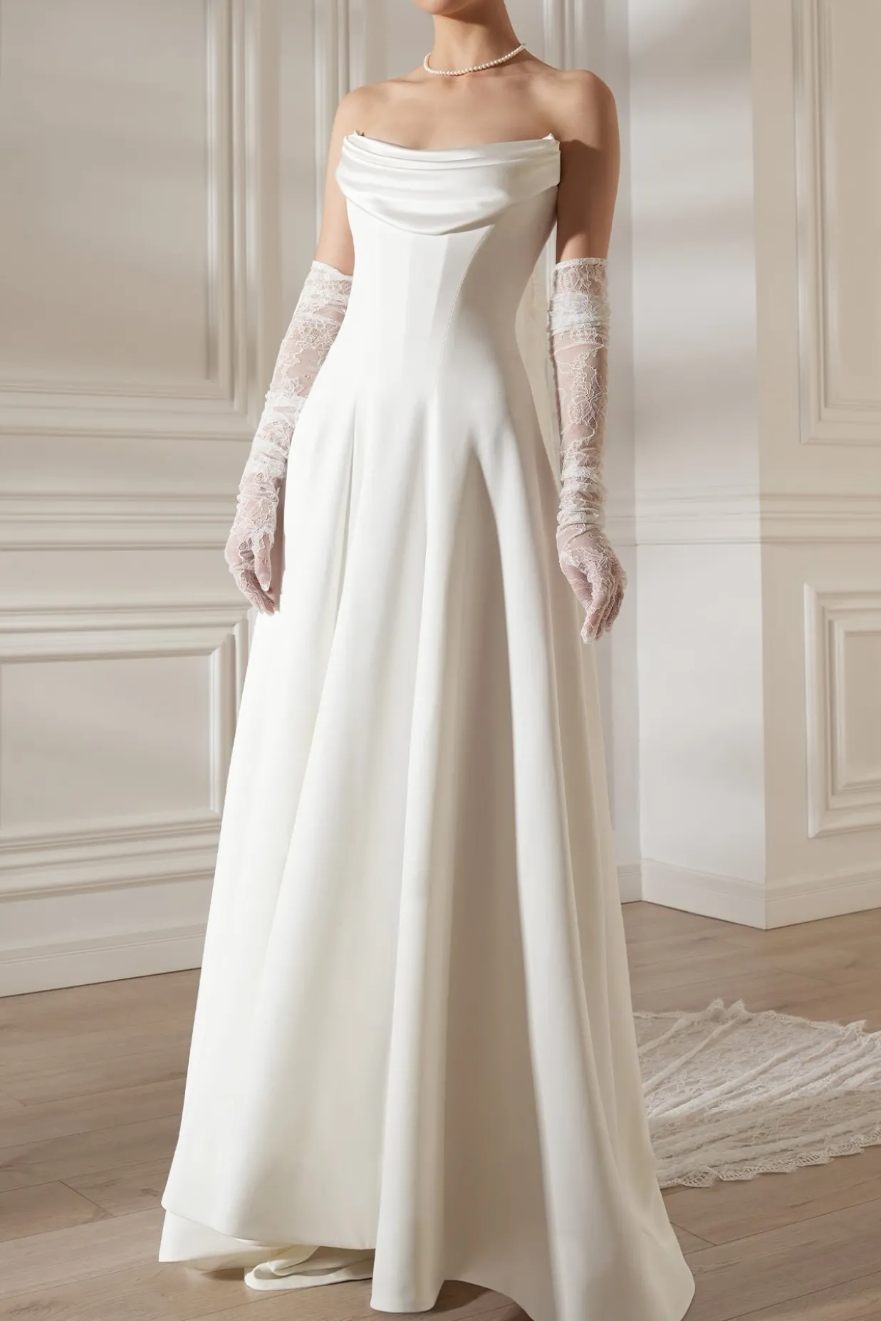 Salma Long Dress In Off-White