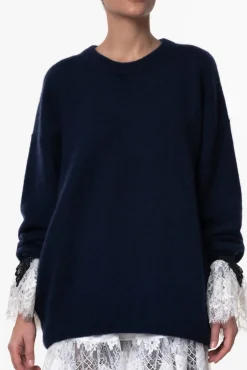 Sariel Cashmere and Silk-blend Sweater In Blue
