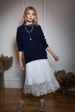 Sariel Cashmere and Silk-blend Sweater In Blue