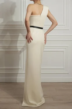 Shay Scuba Dress With Detachable One-Shoulder Structure