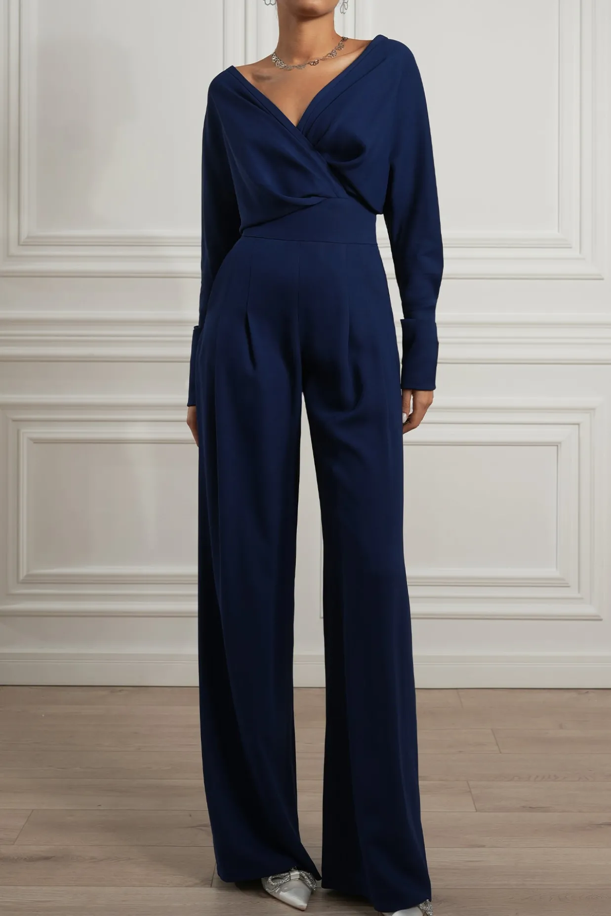 Sofia Midnight Blue Crepe Jumpsuit