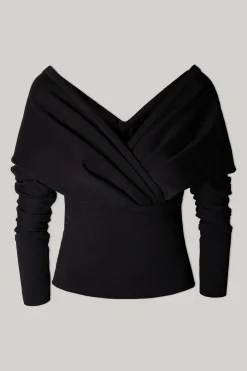 Sofia Stretchy Top In Black