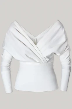 Sofia Stretchy Top In Ivory