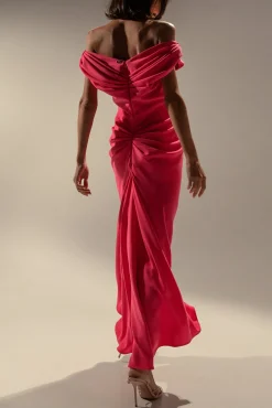 Sylvie Midi Dress In Fuchsia