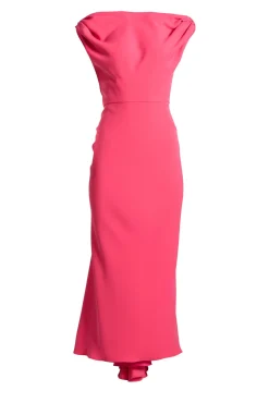 Sylvie Midi Dress In Fuchsia