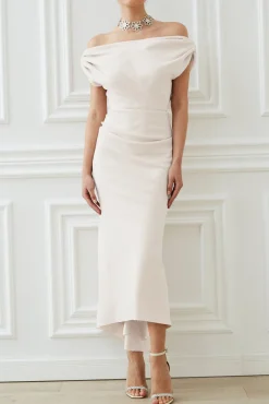 Sylvie Midi Dress In Off-White