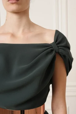 Sylvie Midi Dress In Pine Green
