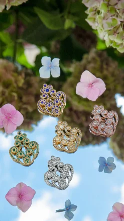 The Crown Brooch - Gold With Sapphire Crystals