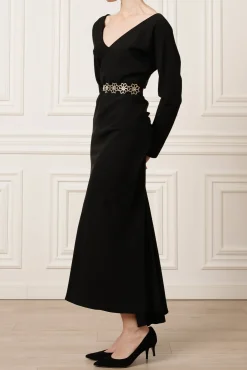 Thea Midi Dress In Black