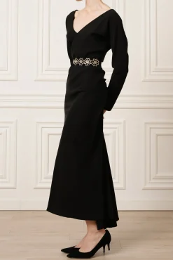 Thea Midi Dress In Black