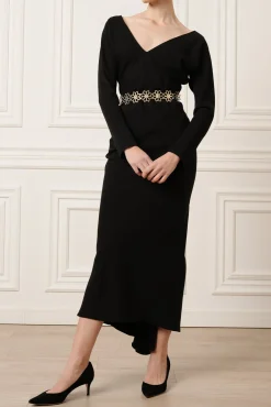 Thea Midi Dress In Black