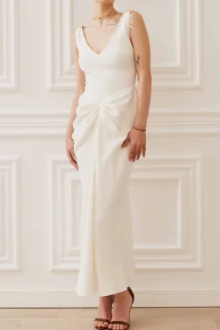 Valeria Midi Dress In Off-White
