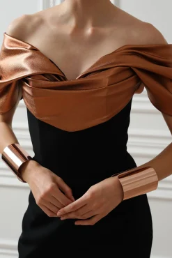 Xenis Cuff Bracelet In Rose Gold-Plated