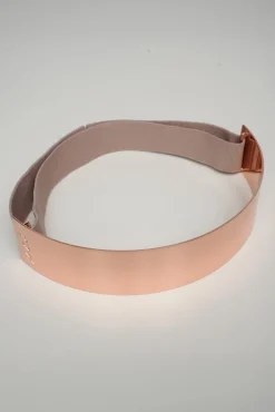 Xenis Front Metal Belt In Rose Gold-Plated