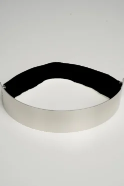 Xenis Front Metal Belt In Silver-tone