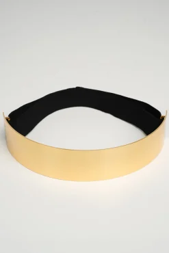 Xenis Front Metal Belt In Gold-Plated