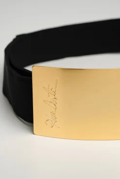Xenis Front Metal Belt In Gold-Plated