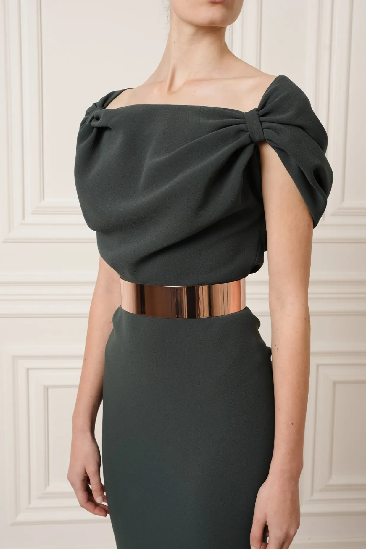 Xenis Full Metal Belt In Rose Gold-Plated
