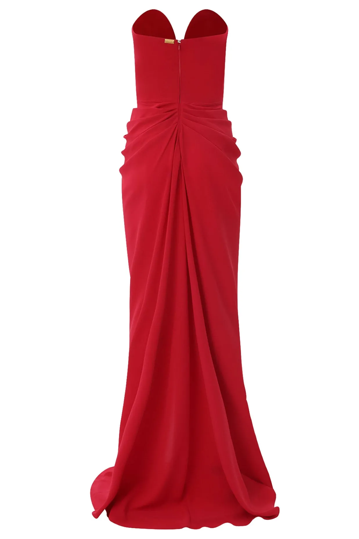 Yuno Long Dress In Ruby-Red